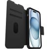 imageOtterBox iPhone 15 Plus Only Strada Folio Series Case  Shadow Black Card Holder Snaps to MagSafe Genuine Leather PocketFriendly Folio case Ships in polybag
