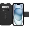 imageOtterBox iPhone 15 Plus Only Strada Folio Series Case  Shadow Black Card Holder Snaps to MagSafe Genuine Leather PocketFriendly Folio case Ships in polybag