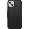 imageOtterBox iPhone 15 Plus Only Strada Folio Series Case  Shadow Black Card Holder Snaps to MagSafe Genuine Leather PocketFriendly Folio case Ships in polybag