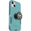 imageOtterBox Bundle Commuter Series for iPhone 13  Rock Skip Way  PopSockets PopGrip  Oil ELK BlueTeal