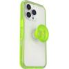 imageOtterBox iPhone 13 Pro Otter  Pop Symmetry Series Case  Black Integrated PopSockets PopGrip Slim PocketFriendly Raised Edges Protect Camera amp ScreenLimelight ClearGreen
