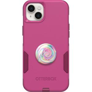 imageOtterBox Bundle Commuter Series Case for iPhone 14 Plus  INTO The Fuchsia  PopSockets PopGrip  ClearGlitterSilverJawbreaker Gloss
