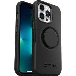 imageOtterBox iPhone 13 Pro Otter  Pop Symmetry Series Case  Black Integrated PopSockets PopGrip Slim PocketFriendly Raised Edges Protect Camera amp ScreenBlack