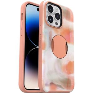 imageOtterBox iPhone 14 Pro Only OtterGrip Symmetry Series Case  Poppies by The SEA Blue Builtin Grip Sleek case Snaps to MagSafe Raised Edges Protect Camera amp ScreenPeaches