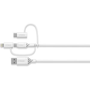 imageOtterBox 3in1 USBA to MicroUSB Lightning and USBC Cable  Cloud Dream