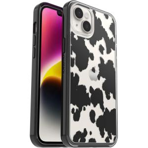 imageOtterBox iPhone 14 Plus Symmetry Series Case  CLEAR  ultrasleek wireless charging compatible raised edges protect camera amp screenCow Print