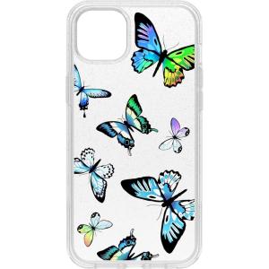 imageOtterBox iPhone 14 Plus Symmetry Series Case  CLEAR  ultrasleek wireless charging compatible raised edges protect camera amp screenY2K Butterfly