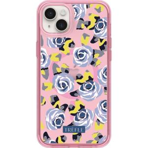 imageOtterBox iPhone 14 Plus Symmetry Series Case  Paradise Print Black UltraSleek Snaps to MagSafe Raised Edges Protect Camera amp ScreenPink