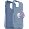 imageBundle OtterBox Commuter Series Case  CRISP DENIM for iPhone 15 14 13  PopSockets PopGrip  WAVY CHECKER slim amp tough pocketfriendly with port protection PopGrip included