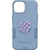 imageBundle OtterBox Commuter Series Case  CRISP DENIM for iPhone 15 14 13  PopSockets PopGrip  WAVY CHECKER slim amp tough pocketfriendly with port protection PopGrip included
