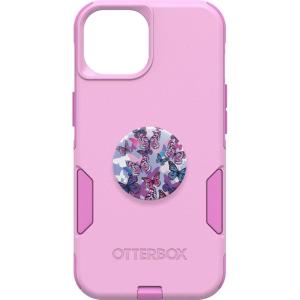 imageBundle Commuter Series Case for iPhone 15 iPhone 14 and iPhone 13  Run Wildflower  PopSockets PopGrip  Flutterby Slim amp Tough PocketFriendly with Port Protection Pink
