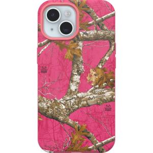 imageOtterBox iPhone 16e 15 14 amp 13 Symmetry Series Case  Black Snaps to MagSafe UltraSleek Raised Edges Protect Camera amp ScreenRealtree Pink