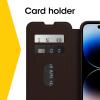 imageOtterBox iPhone 14 Pro Max ONLY Strada Series Case  Espresso Brown Card Holder Genuine Leather PocketFriendly Folio CaseBrown