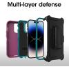 imageOtterBox iPhone 14 Pro ONLY Defender Series Case  Blue Suede Shoes Blue Rugged amp Durable with Port Protection Includes Holster Clip KickstandPink