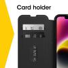 imageOtterBox iPhone 14 amp iPhone 13 Strada Series Case  Shadow Black Card Holder Genuine Leather PocketFriendly Folio caseBlack