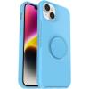 imageOtterBox iPhone 14 Plus Otter  Pop Symmetry Series Clear Case  Flower of Month Clear Integrated PopSockets PopGrip Slim PocketFriendly Raised Edges Protect Camera amp ScreenBlueClear