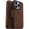 imageOtterBox iPhone 14 Pro ONLY Strada Series Case  Shadow Black Card Holder Genuine Leather PocketFriendly Folio caseBrown