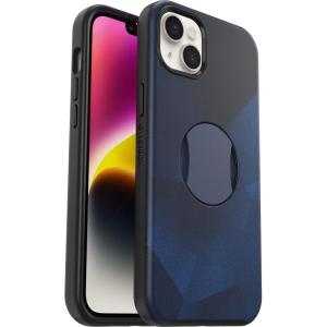 imageOtterBox iPhone 14 Plus Only OtterGrip Symmetry Series Case  BLUE STORM Blue builtin grip sleek case snaps to MagSafe raised edges protect camera amp screen