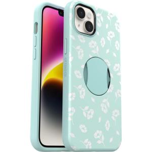 imageOtterBox iPhone 14 Plus Only OtterGrip Symmetry Series Case  Poppies by The SEA Blue Builtin Grip Sleek case Snaps to MagSafe Raised Edges Protect Camera amp Screen