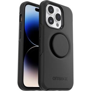 imageOtterBox iPhone 14 Pro Max ONLY Otter  Pop Symmetry Series Case  Black Integrated PopSockets PopGrip Slim PocketFriendly Raised Edges Protect Camera amp Screen