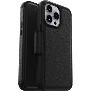 imageOtterBox iPhone 14 Pro Max ONLY Strada Series Case  Espresso Brown Card Holder Genuine Leather PocketFriendly Folio CaseBlack