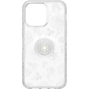 imageOtterBox iPhone 14 Pro Max Otter  Pop Symmetry Series Clear Case  Flower of Month Clear Integrated PopSockets PopGrip Slim PocketFriendly Raised Edges Protect Camera amp Screen