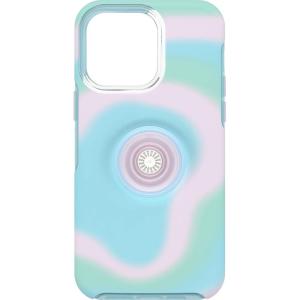 imageOtterBox iPhone 14 Pro Max Otter  Pop Symmetry Series Clear Case  Glowing Aura Pink Integrated PopSockets PopGrip Slim PocketFriendly Raised Edges Protect Camera amp Screen