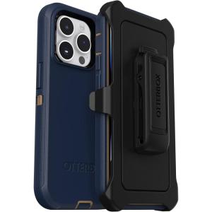 imageOtterBox iPhone 14 Pro ONLY Defender Series Case  Blue Suede Shoes Blue Rugged amp Durable with Port Protection Includes Holster Clip KickstandNavy
