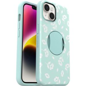 imageOtterBox iPhone 14 and iPhone 13 OtterGrip Symmetry Series Case  Poppies by The SEA Blue Builtin Grip Sleek Case Snaps to MagSafe Raised Edges Protect Camera amp Screen
