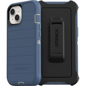 imageOtterBox Defender Series Screenless Edition Case for iPhone 13 Only  Holster Clip Included  Microbial Defense Protection  NonRetail Packaging  BlackFort Blue