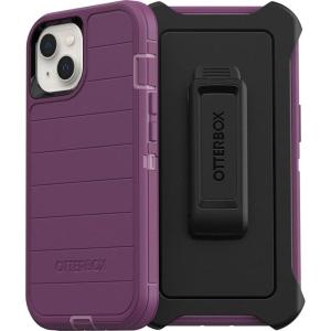 imageOtterBox Defender Series Screenless Edition Case for iPhone 13 Only  Holster Clip Included  Microbial Defense Protection  NonRetail Packaging  BlackHappy Purple