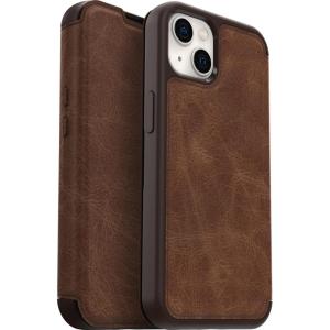 imageOtterBox iPhone 13 ONLY Strada Series Case  Espresso Card Holder Genuine Leather PocketFriendly Folio caseESPRESSO
