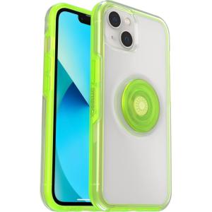 imageOtterBox iPhone 13 Otter  Pop Symmetry Series Clear Case  Limelight ClearGreen Integrated PopSockets PopGrip Slim PocketFriendly Raised Edges Protect Camera amp Screen
