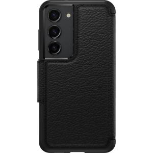 imageOtterBox Galaxy S23 Strada Series Case  Shadow Black Card Holder Genuine Leather PocketFriendly Folio case