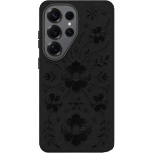 imageOtterBox Samsung Galaxy S26 Symmetry Series Cactus Leather Case  Ink Blossom Black Slim Premium Protective Samsung Galaxy Phone CaseInk Blossom Black