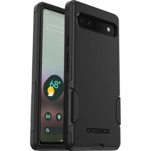 imageOtterBox Commuter Case for Google Pixel 6a Shockproof Drop Proof Rugged Protective Case 3X Tested to Military Standard Antimicrobial Protection Black