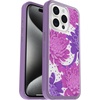 image:imageOtterBox iPhone 15 Pro Only Symmetry Series Clear Case  PAPERCUT FLOWERS Purple snaps to MagSafe ultrasleek raised edges protect camera amp screen