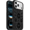 image:imageOtterBox iPhone 17 Pro Max Symmetry Series Cactus Leather Case  Ink Blossom  Black  Textured Floral Embroidered iPhone Case