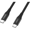 image:imageOtterBox 240W USBC 6ft Extended Power Fast Charging Cable Black  Braided Design with Flexible Silicone Core Cable Organizing Loop USBC to USBC Charging Cable for Phones Laptops and Tablets
