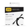image:imageOtterBox 60W USBC 6ft Fast Charging Cable  Black No Tangle Design with Cable Organizing Loop Soft Touch Flexible Silicone USBC to USBC Charging Cable
