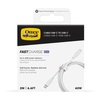 image:imageOtterBox 60W USBC 6ft Fast Charging Cable  White No Tangle Design with Cable Organizing Loop Soft Touch Flexible Silicone USBC to USBC Charging Cable